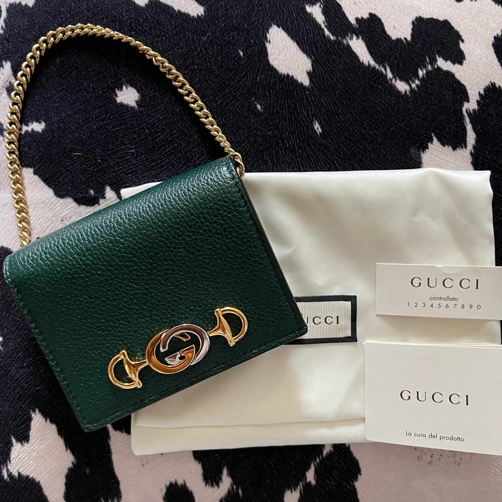 Authentic Gucci Zuni Card Case Wallet